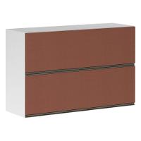 Armário Basculante Duplo 120cm 2 Portas Branco Polar C/Gaia - 1