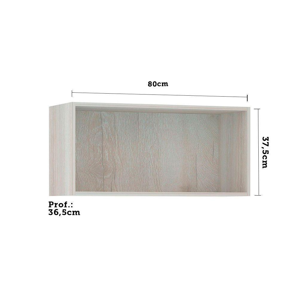 Armário Basculante 80cm 1 Porta C/Vidro Reflecta Bronze - 3