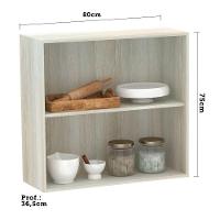 Armário Luciane 80cm 2 Portas Luci Legno Crema C/Verde - 3