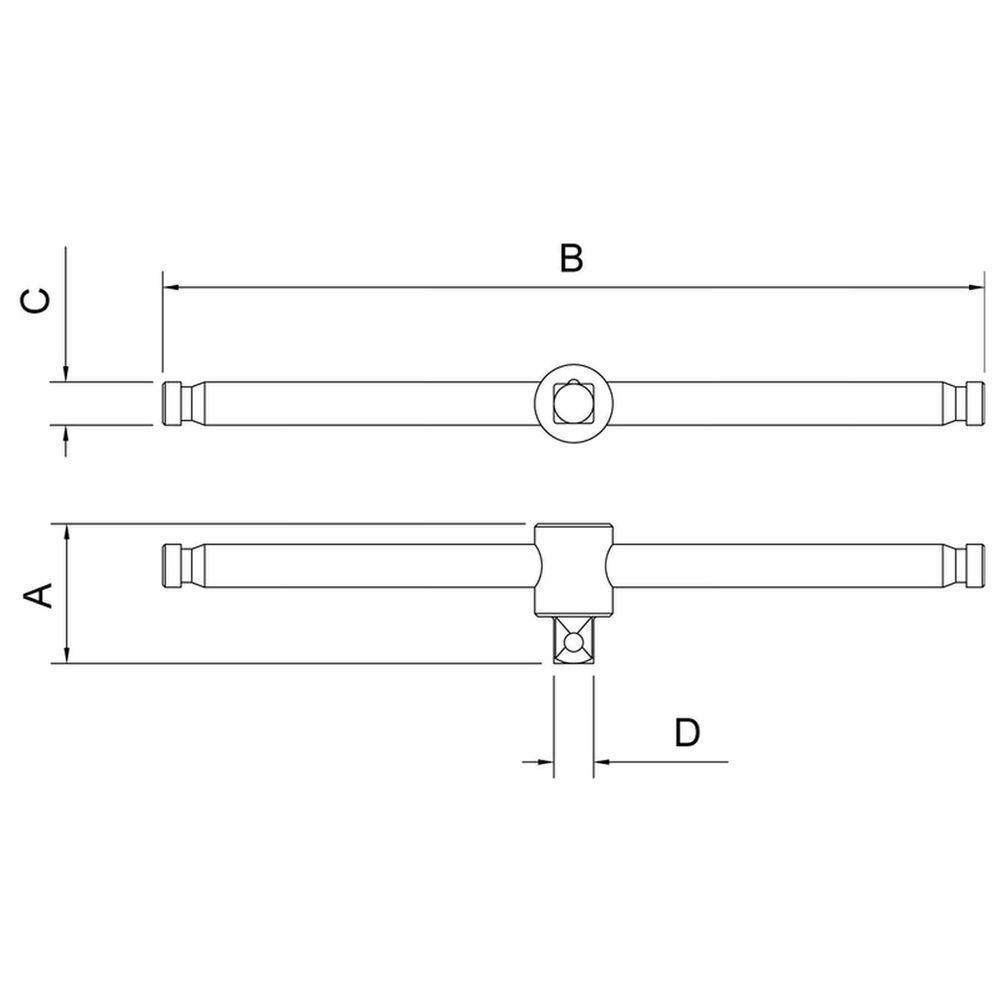 Cabo T Em Aço Cromo Vanádio 20" - Encaixe 3/4" Tramontina - 2