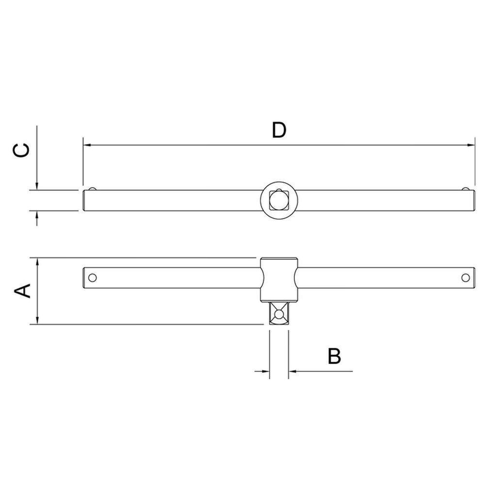 Cabo T Em Aço Cromo Vanádio 4.1/2" - Encaixe 1/4" Tramontina Pro Tramontina - 2