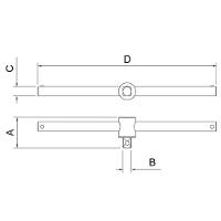 Cabo T Em Aço Cromo Vanádio 4.1/2" - Encaixe 1/4" Tramontina Pro Tramontina - 2