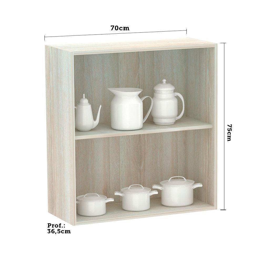 Armário Luciane 70cm 2 Portas Luci Legno Crema C/Connect - 5