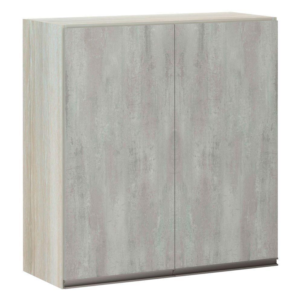 Armário Luciane 70cm 2 Portas Luci Legno Crema C/Concreto - 1