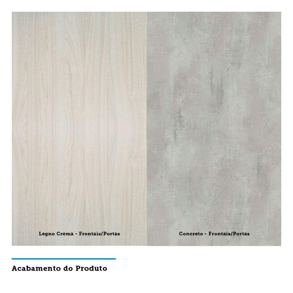 Armário Luciane 70cm 2 Portas Luci Legno Crema C/Concreto - 2