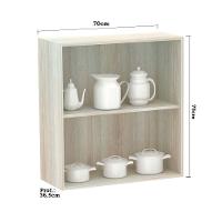 Armário Luciane 70cm 2 Portas Luci Legno Crema C/Concreto - 3