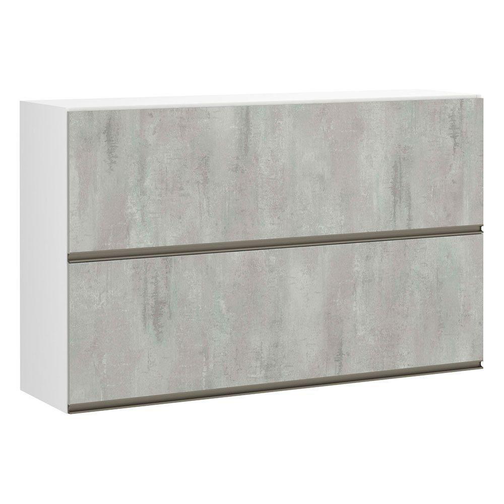 Armário Basculante Duplo 120cm 2 Portas Branco Polar - 1