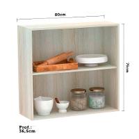 Armário Luciane 80cm 2 Portas Lis Legno Crema C/Verde Jade - 3