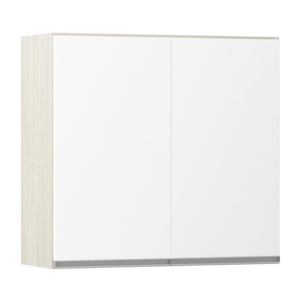 Armário Luciane 80cm 2 Portas Lis Legno Crema C/Branco - 1