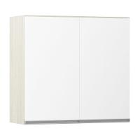 Armário Luciane 80cm 2 Portas Lis Legno Crema C/Branco - 1