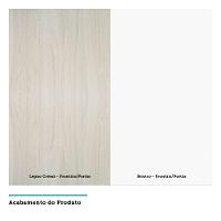 Armário Luciane 80cm 2 Portas Lis Legno Crema C/Branco - 2