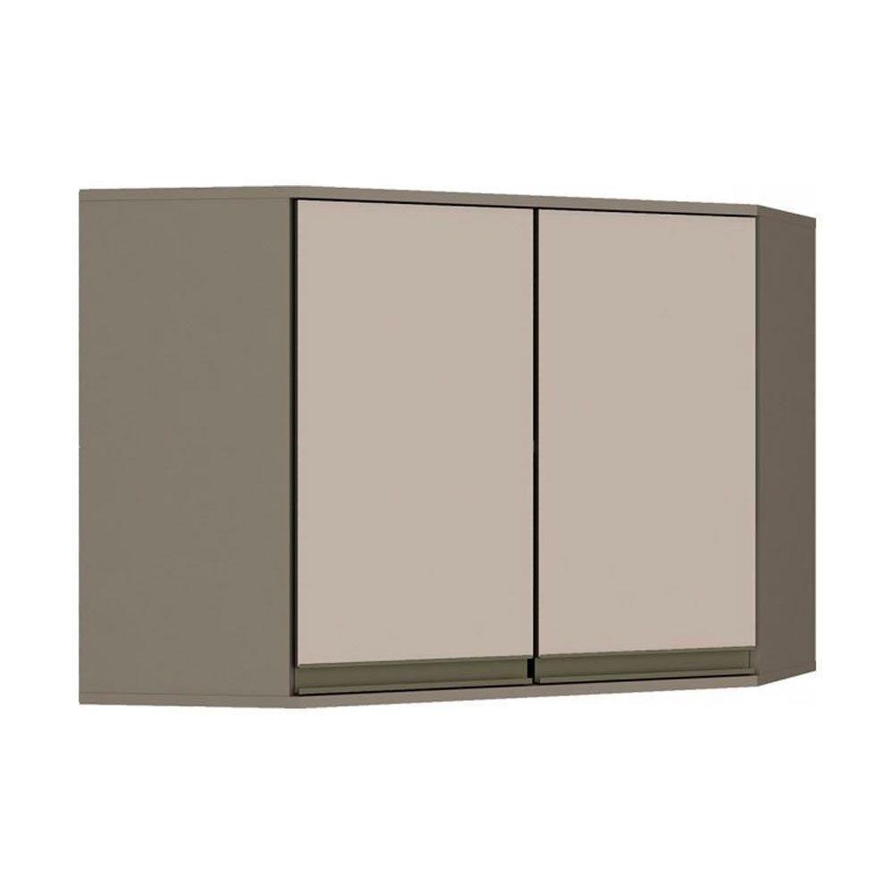 Módulo Cozinha Henn Connect Armário Canto Oblíquo  c/ 2 Portas Duna/Cristal - 1