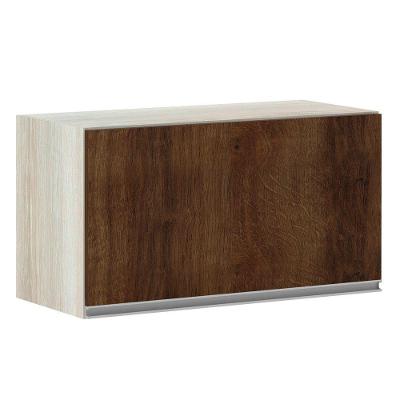 Armário Basculante 70cm 1 Porta Lis Legno Crema C/Nogueira