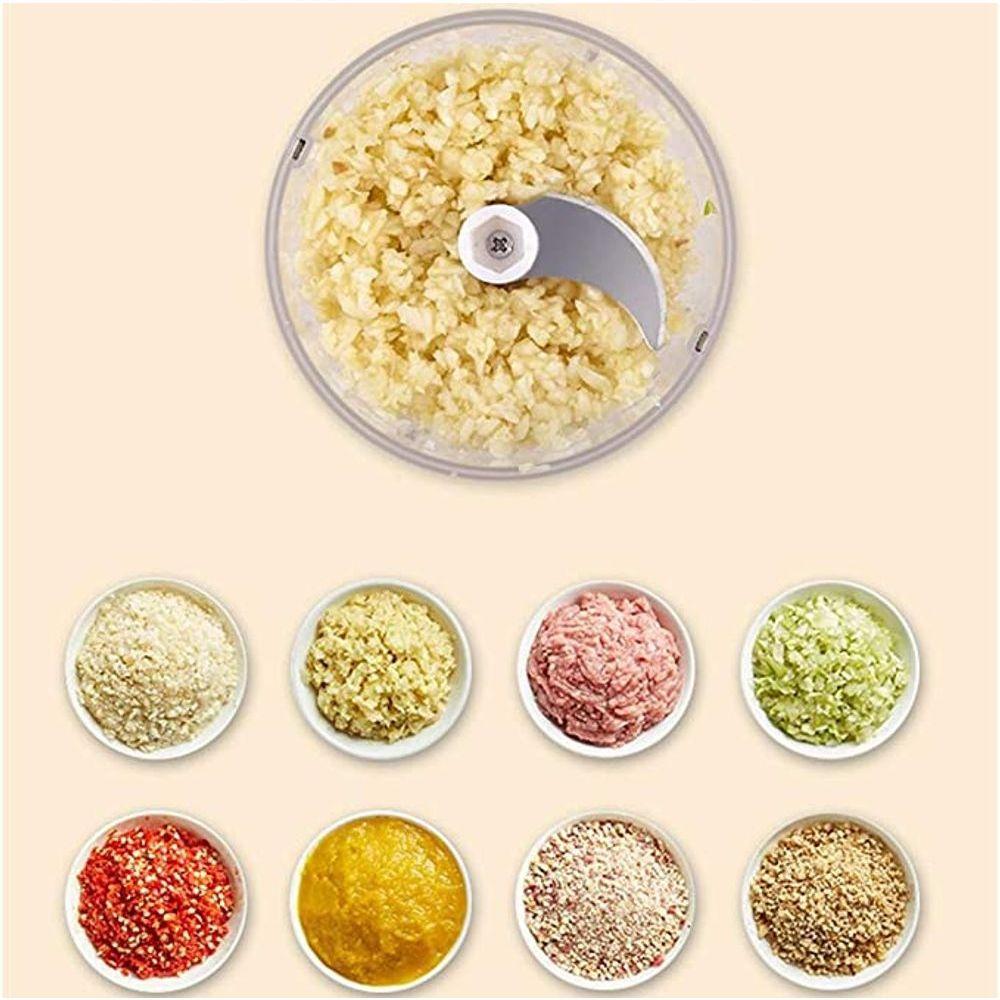 Mini Processador Triturador De Alimentos Elétrico C/lâminas Usb Recarregável - 3