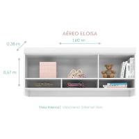 Módulo Aéreo Com 1 Porta E 4 Gavetas Eloisa Cor Branco Phoenix Baby - 3