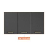Armário Aéreo 120 Cm 3 Portas São Luis Valdemóveis Cinamomo/grafite