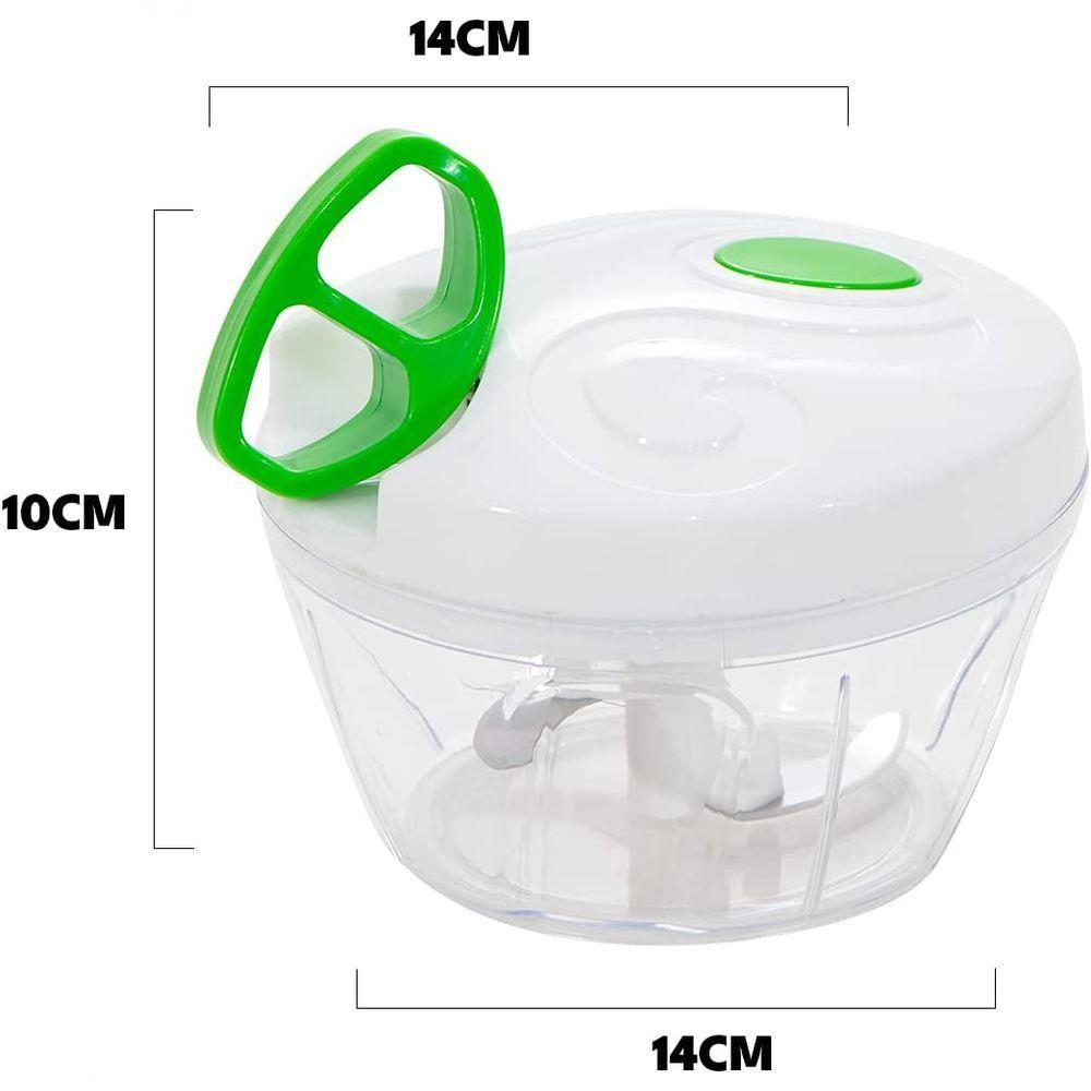 Mini Processador De Alimentos Manual 3 Lâminas Triturador Moedor Alho A única - 1