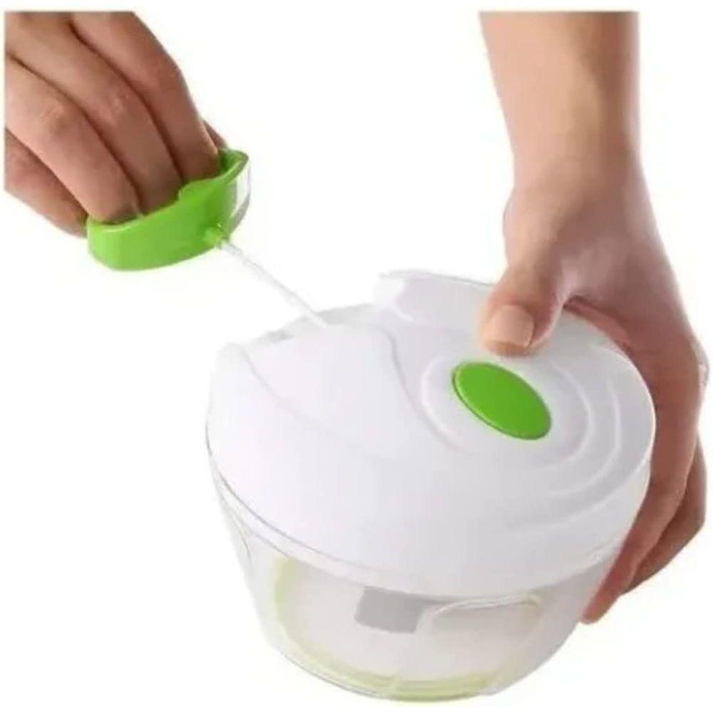 Mini Processador De Alimentos Manual 3 Lâminas Triturador Moedor Alho A única - 3