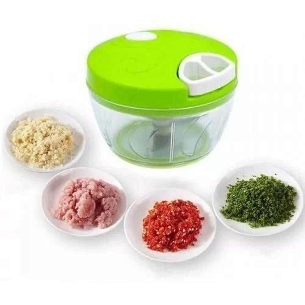 Triturador Alho Manual Processador Picador Fatiador Legumes P - 1