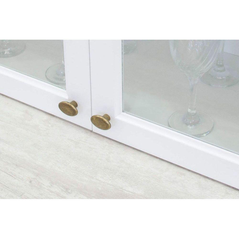 Módulo Cozinha Henn Americana Armário 3 Portas de Vidro (2 c/ Vidro) 120cm Cinza - 2