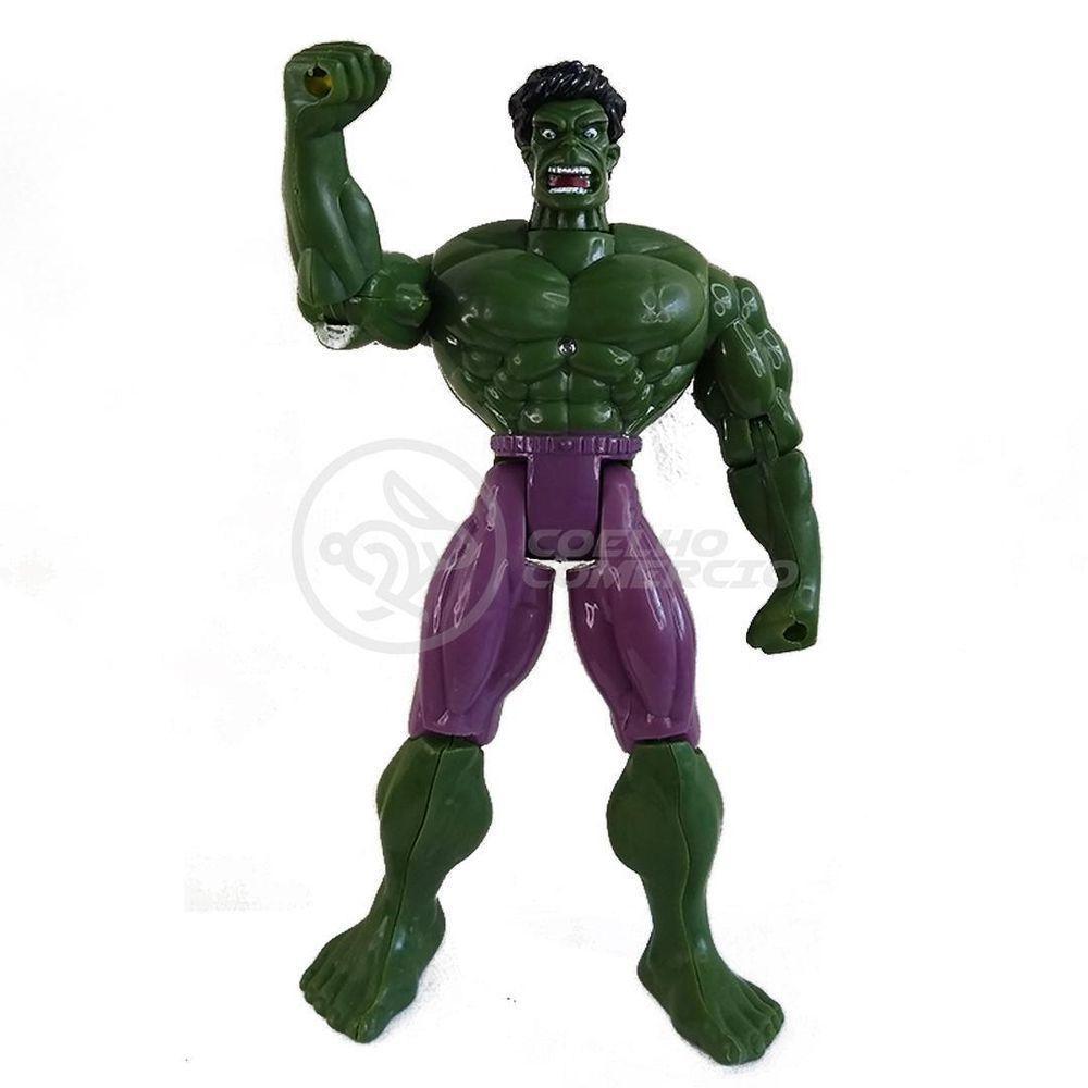 Boneco 25Cm Action Figure Incrivel Hulk + Mascara 16Cm - 1