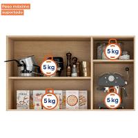 Armário Aéreo Para Cozinha 2 Portas 2 Nichos 120 Cm áustria Valdemóveis Cinamomo/grafite - 2