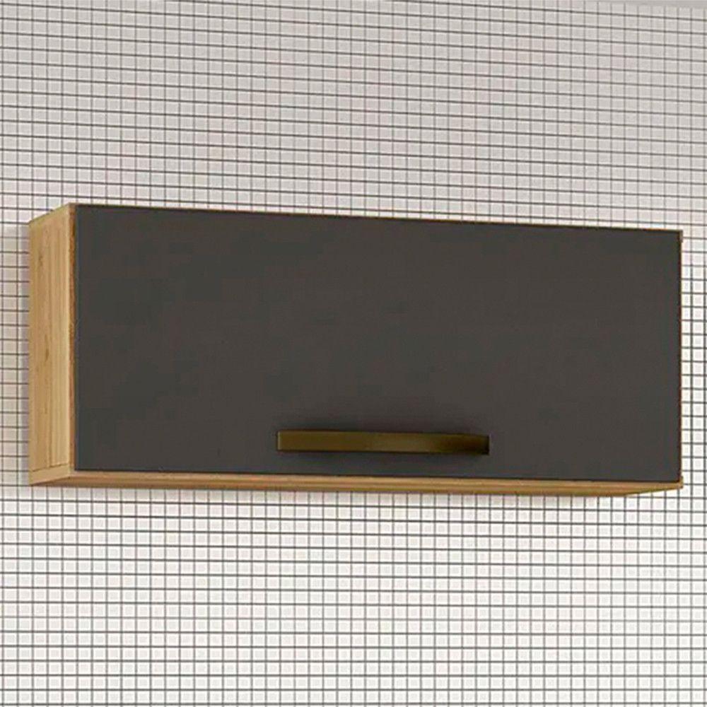 Aéreo Geladeira Valência Carvalho/grafite Salleto Móveis Carvalho Com Grafite - 1