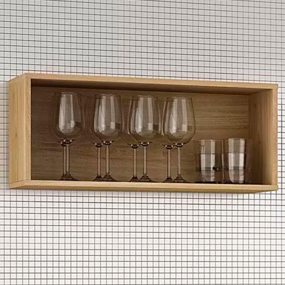 Aéreo Geladeira Valência Carvalho/grafite Salleto Móveis Carvalho Com Grafite - 3