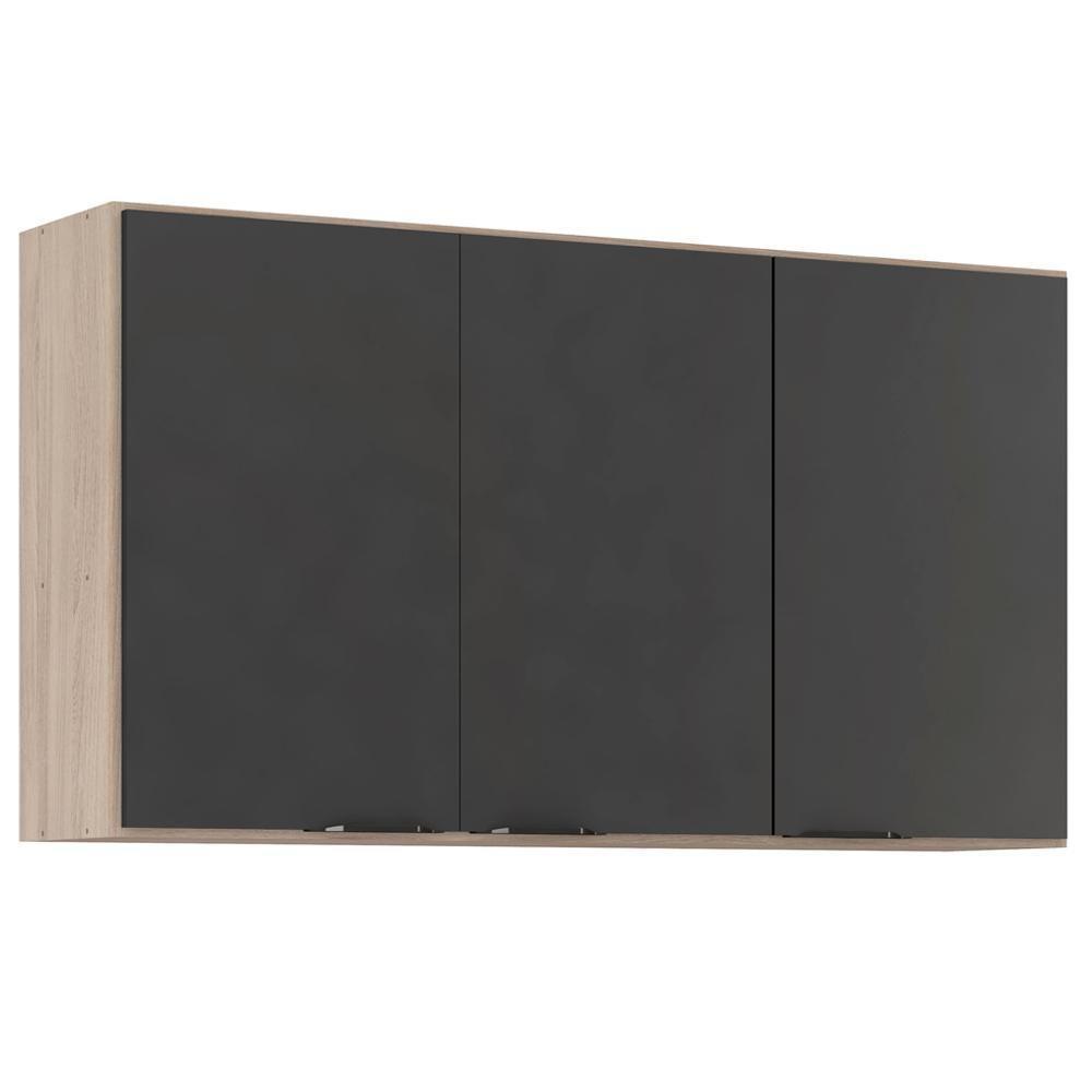 Armario Aereo 3 Portas 120cm 94331 Avena Grafito Demobile Avena Grafito - 1