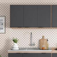 Armario Aereo 3 Portas 120cm 94331 Avena Grafito Demobile Avena Grafito - 2