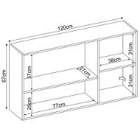 Armario Aereo 3 Portas 120cm 94331 Avena Grafito Demobile Avena Grafito - 6