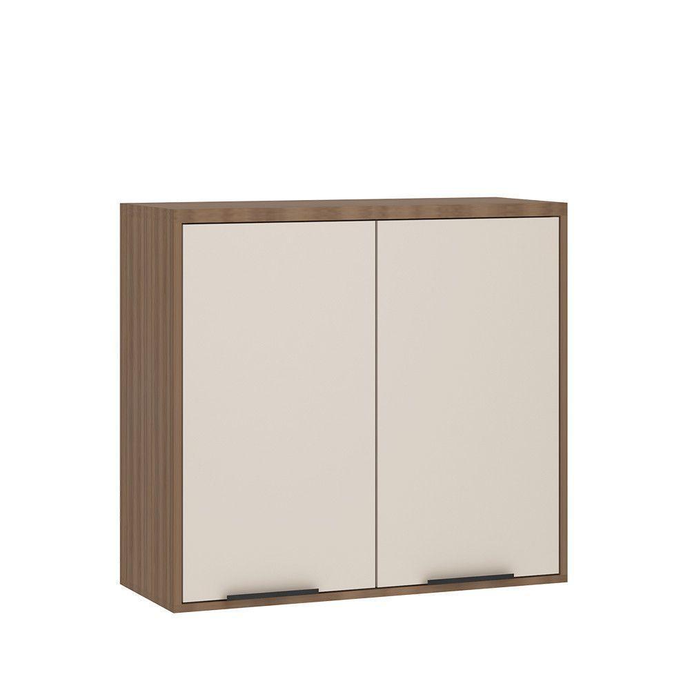 Armário Aéreo De Cozinha 80cm 2 Portas Aspen Luciane Móveis Vanilla/beige - 1