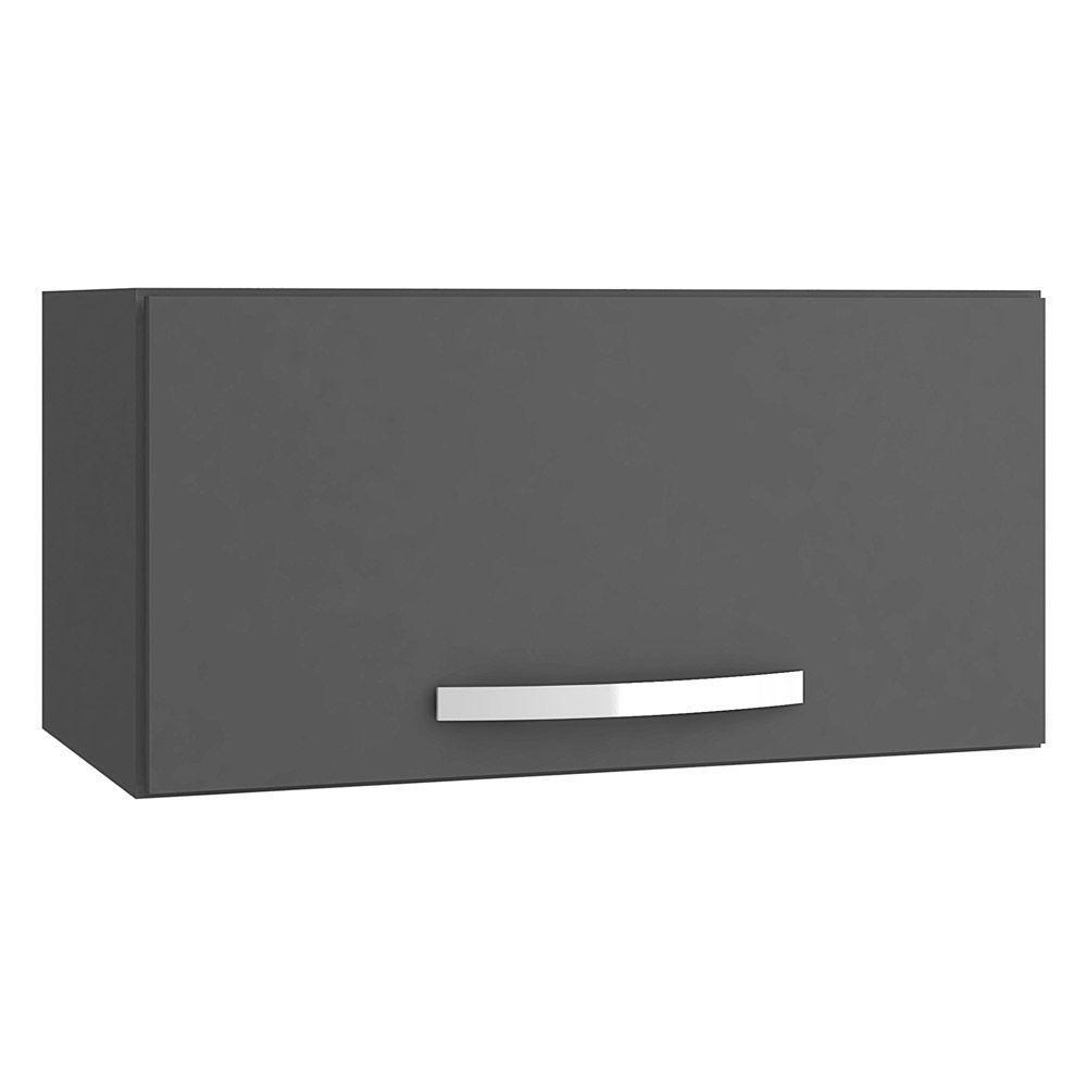 Armário Aéreo Geladeira Cozinha 60cm 01 Porta Cinza Escuro - Desk Design - 1