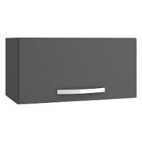 Armário Aéreo Geladeira Cozinha 60cm 01 Porta Cinza Escuro - Desk Design - 1