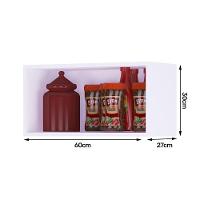 Kit 02 Armários Aéreo Geladeira Cozinha Andréia 60cm 01 Porta Cinza Escuro - Desk Design - 5