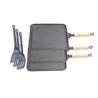 Kit 3 Bifeteiras Antiaderente Lisa 23X23Cm E 3 Espátulas - 1