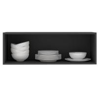 Armário Aéreo De Geladeira 0,80m Com 1 Porta Basculante Etna Cor Grafite Poliman Móveis - 4