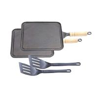 Kit 2 Bifeteiras Antiaderente Lisa 23X23Cm E 2 Espátulas - 1