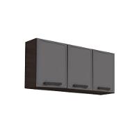 Módulo Cozinha Bertolini Estilo Armário  7008 c/ 3 Portas Cinza/Grafite - 1