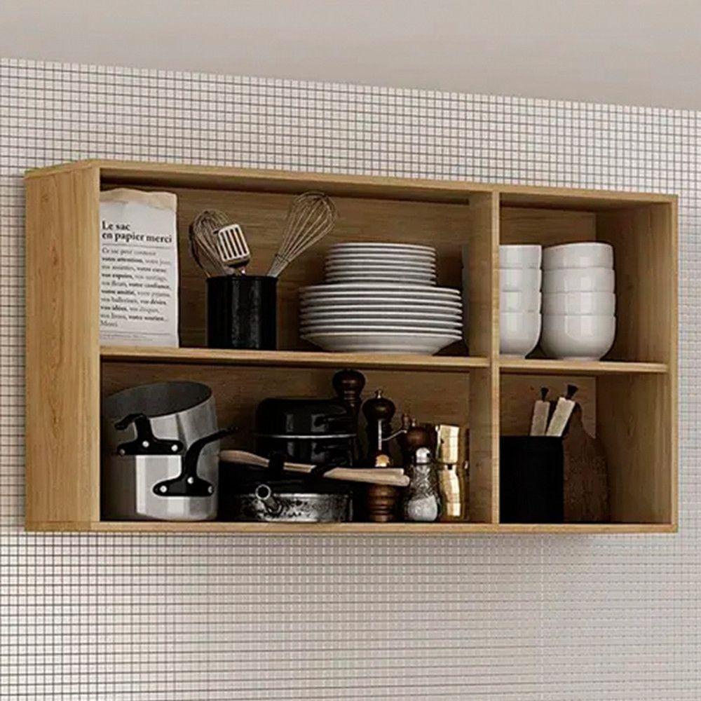 Aéreo Triplo Valência Carvalho/grafite Salleto Móveis Carvalho Com Grafite - 2