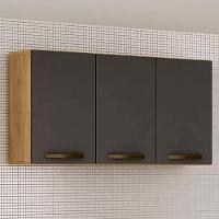 Aéreo Triplo Valência Carvalho/grafite Salleto Móveis Carvalho Com Grafite - 1