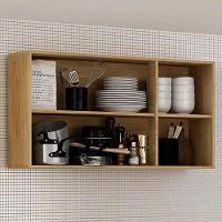 Aéreo Triplo Valência Carvalho/grafite Salleto Móveis Carvalho Com Grafite - 2