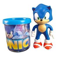 Kit Boneco Sonic Azul Articulado 15Cm + Caneca 350Ml Nº3 - 1
