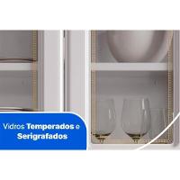 Armário de Cozinha Modulado Diamante 3 Portas c/ Vidro 105cm Branco - Telasul - 2