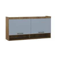 Armário Aéreo Maleiro Modulado 165cm 2 Portas Basculantes Paris Avelã Pf Com Grey Sky Pf - 8