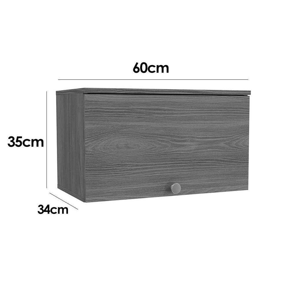 Armário de Cozinha Modulado Botanic M642 1 Porta 60cm Nogueira Fosco - Kappesberg - 6