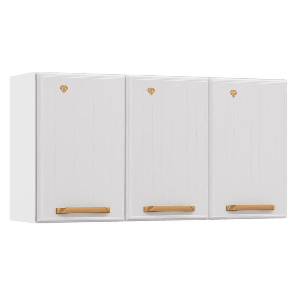 Armário de Cozinha Modulado Diamante c/ 3 Portas 105cm Branco - Telasul - 1