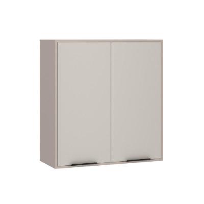 Armário Aéreo 80cm 2 Portas 1 Prateleira Luciane Móveis Cinammon Bege