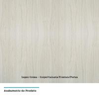 Armário Basculante Misto 120cm 1 Porta Fechada 1 Porta Com Vidro Reflecta Bronze Luci Legno Crema - 2