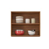 Armário de Cozinha Modulado Aéreo Firenze 2 Portas 80cm Amendola/Nude Prime TX - Demóbile - 2